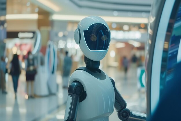 Un robot en un centro comercial