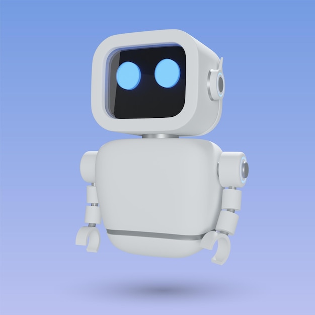 Robot chatbot 3D AI en ciencia y negocios Concepto de tecnología e ingeniería