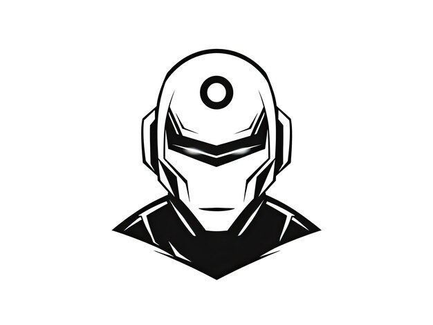 Robot chatbot AI bot dibujos animados logotipo insignia diseño símbolo dibujos animados estilo plano ilustración Generativo AIxA