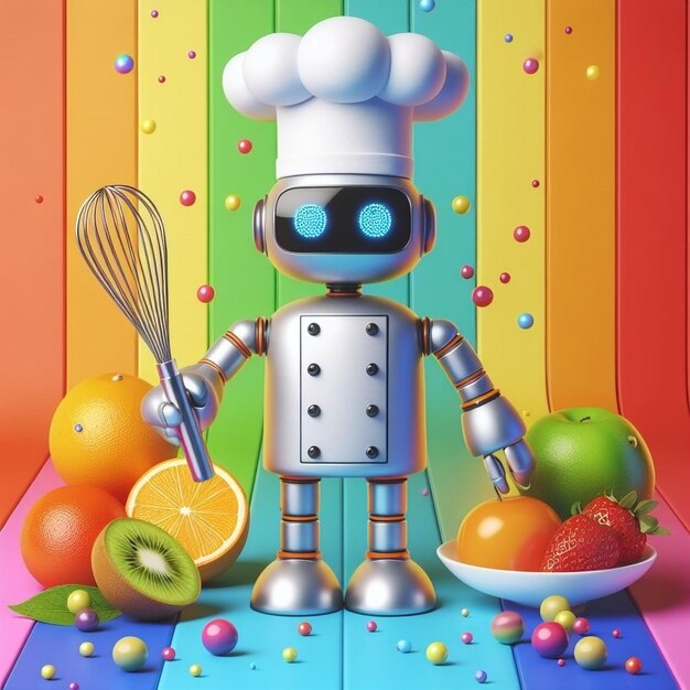 El robot cocinero es lindo.