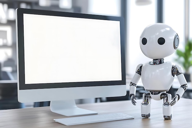 El robot en la computadora