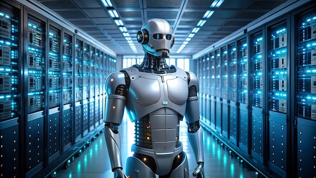 El robot cyborg hace que el proceso robótico sea automático.