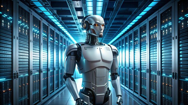 El robot cyborg hace que el proceso robótico sea automático.