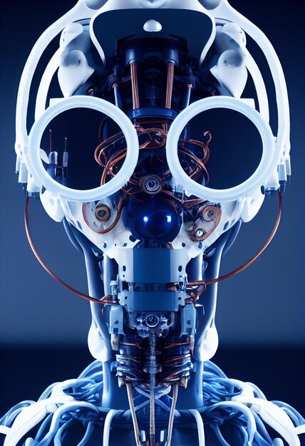 Foto el robot cyborg humano del futuro