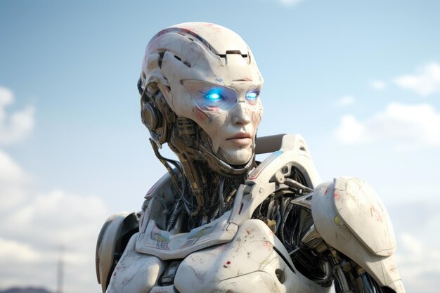 Robot de IA tecnológico Marvel com uma mente etérea