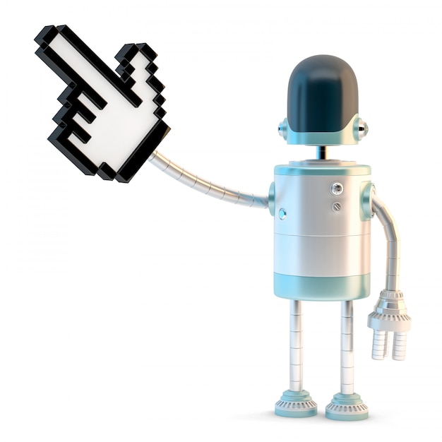 Robot con dedo acusador.