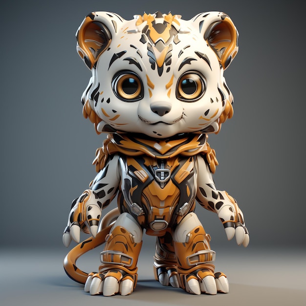 Foto el robot de dibujos animados 3d cheeta