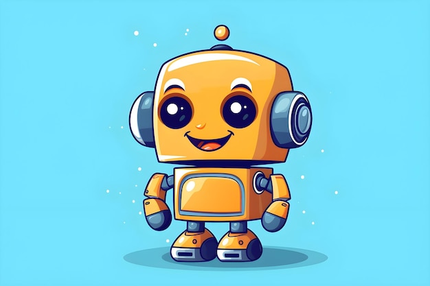 El robot de dibujos animados amarillo