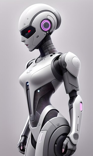 Robot futurista con identidad borrosa