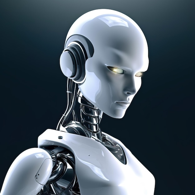 robot humanoide cyborg inteligencia artificial Ai ai generado