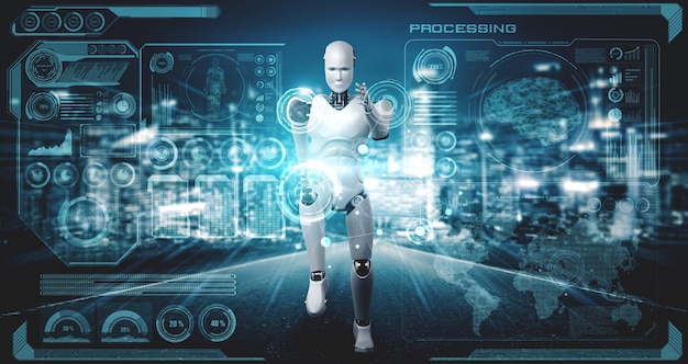 Robot humanoide en ejecución que muestra movimiento rápido y energía vital