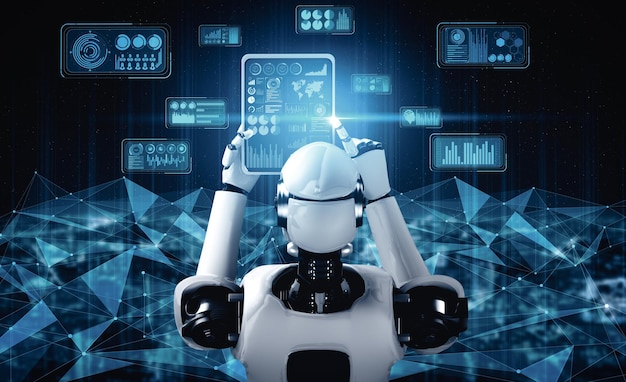 Robot humanoide Mlp usando una tableta para una conexión de red global