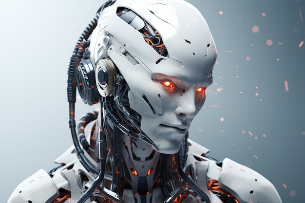 Robot de inteligencia artificial futurista en la IA generativa del futuro