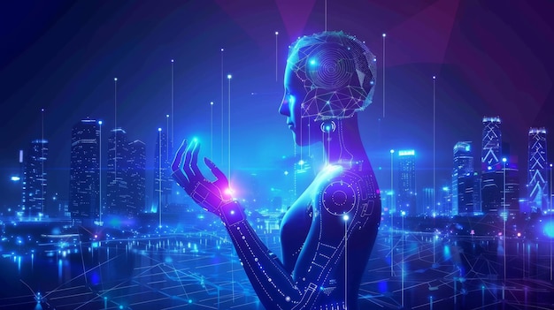 El robot de inteligencia artificial mantiene una ciudad inteligente