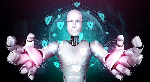 Robot de inteligencia artificial que utiliza seguridad cibernética para proteger la privacidad de la información