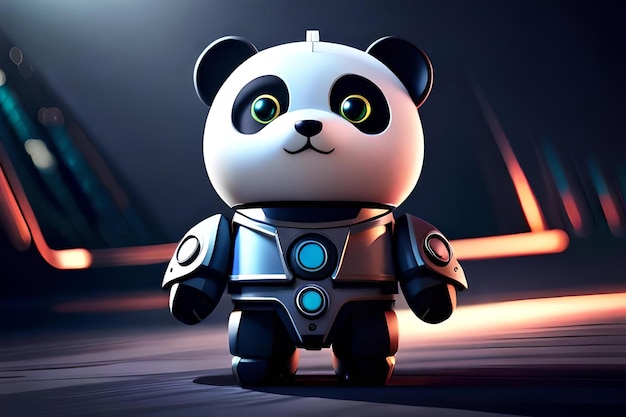 Foto robot mecha panda