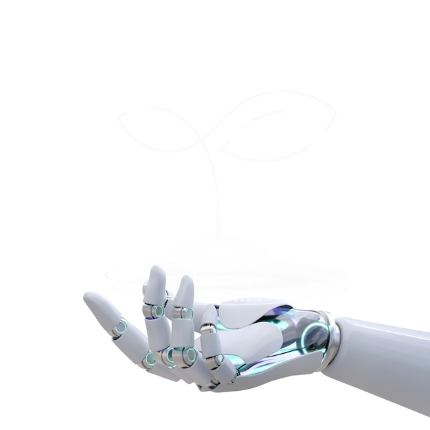 Robot png planta cortar la tecnología y la naturaleza diseño 3D