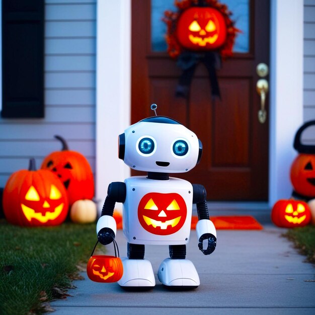 un robot que tiene el número 1 en él