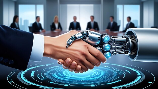 un robot que tiene la palabra tecnología en él