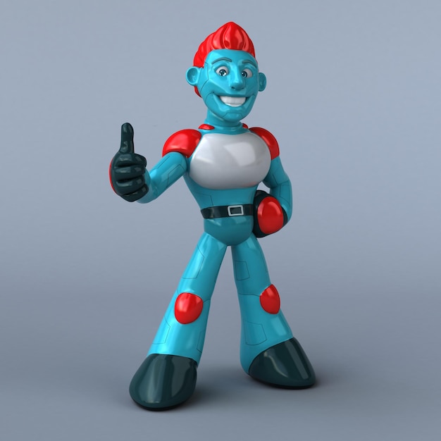 Robot rojo - Ilustración 3D