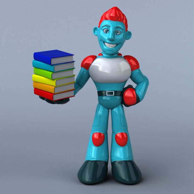 Foto robot rojo - ilustración 3d