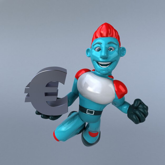 Robot rojo - Ilustración 3D