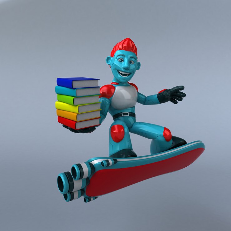 Foto robot rojo - ilustración 3d