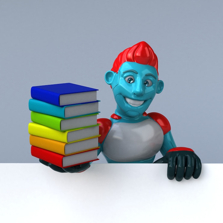Foto robot rojo - ilustración 3d