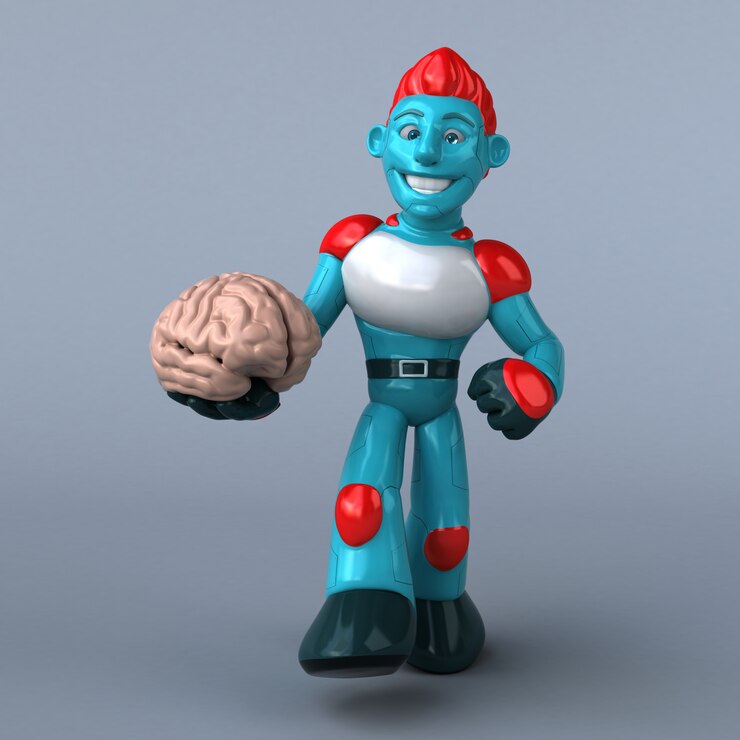 Foto robot rojo - ilustración 3d