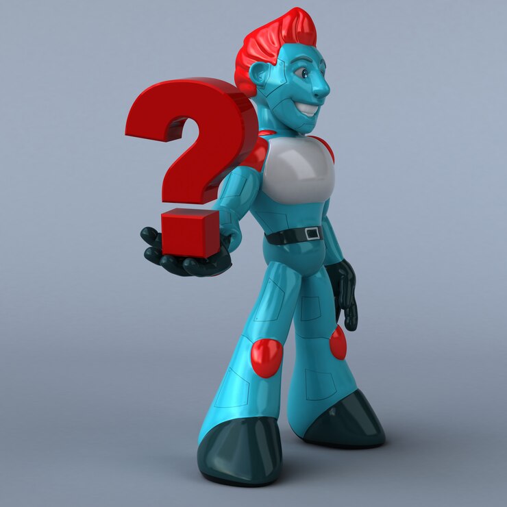 Foto robot rojo - ilustración 3d
