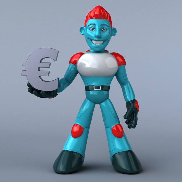 Robot rojo - Ilustración 3D