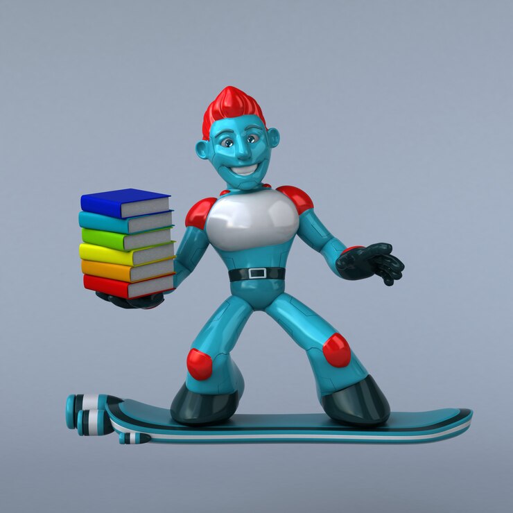 Foto robot rojo - ilustración 3d