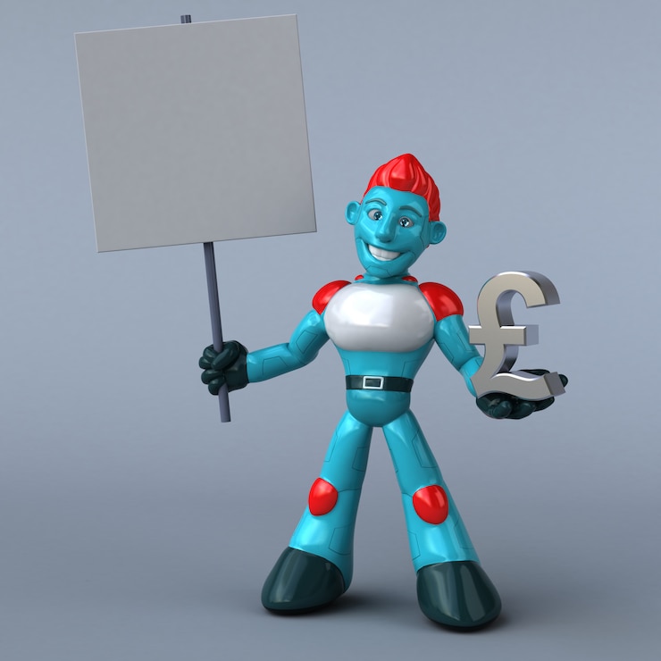 Foto robot rojo - ilustración 3d