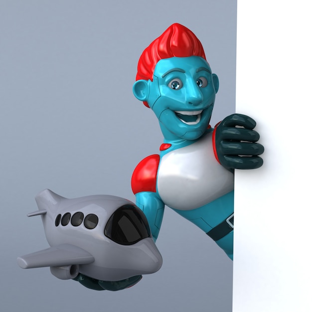 Foto robot rojo - ilustración 3d