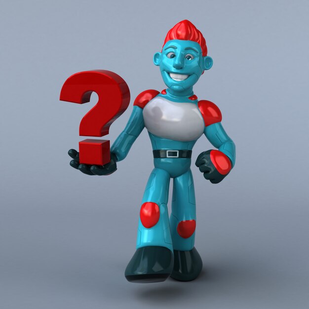 Robot rojo - personaje 3D