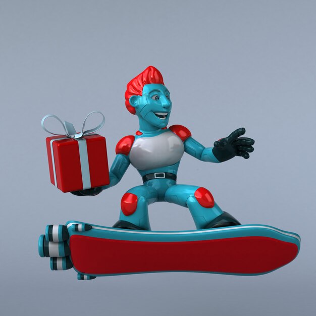 Robot rojo - personaje 3D