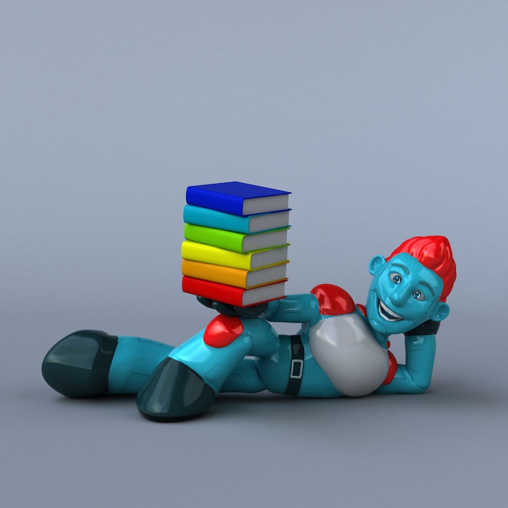 Foto robot rojo - personaje 3d