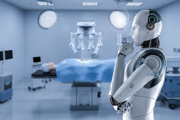 Robot en la sala de cirugía