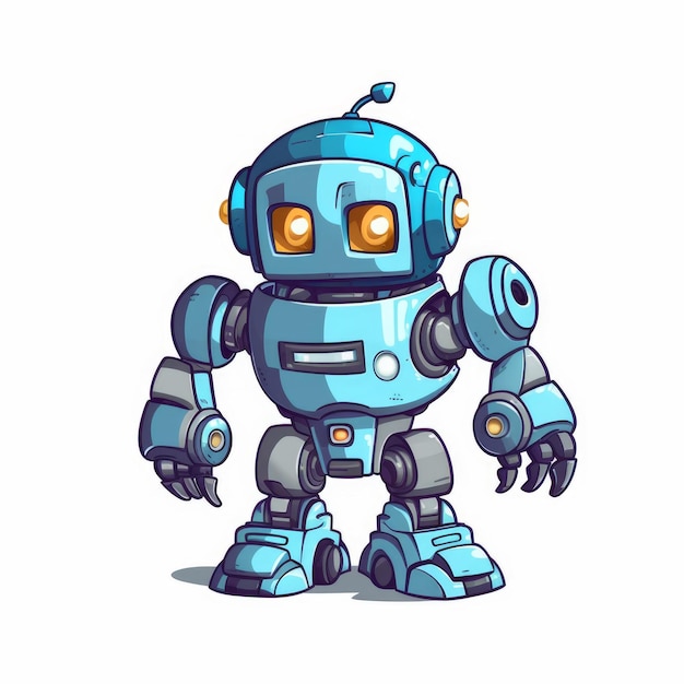 El robot sprite en estilo cómic