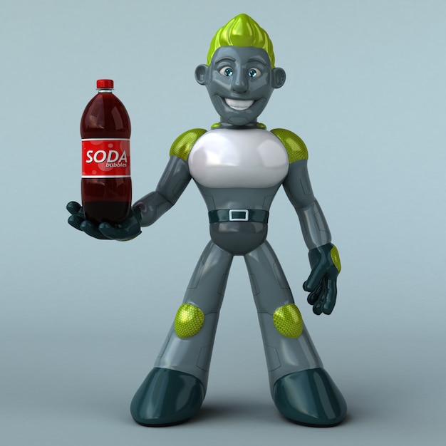 Robot Verde - Ilustración 3D