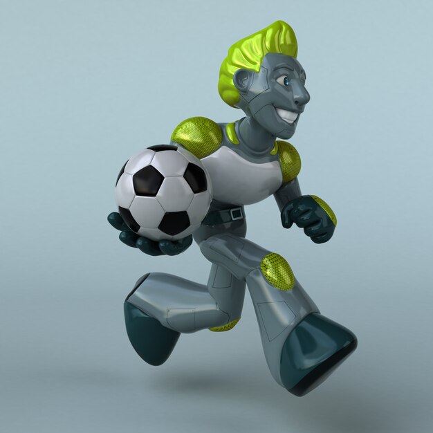 Robot Verde - Ilustración 3D