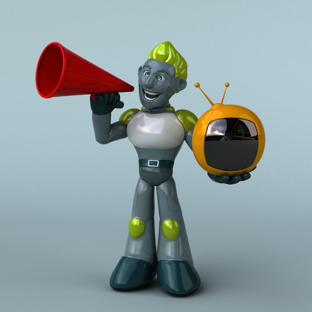 Robot Verde - Ilustración 3D