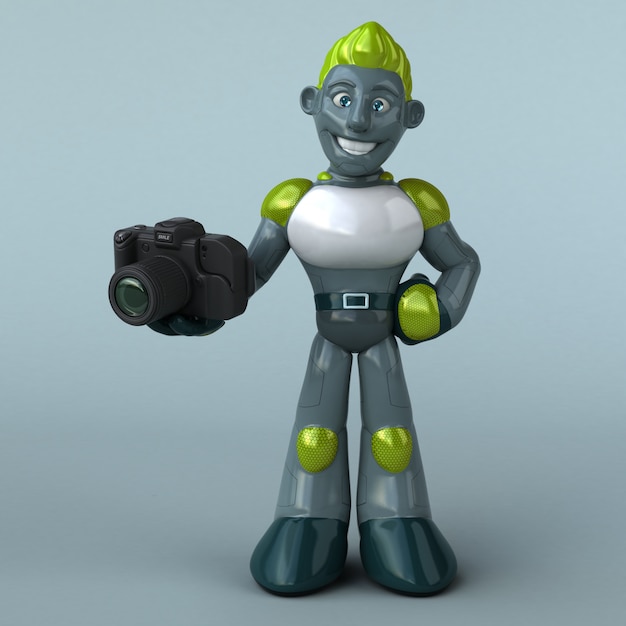 Robot Verde - Ilustración 3D