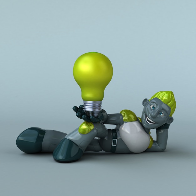 Robot Verde - Ilustración 3D