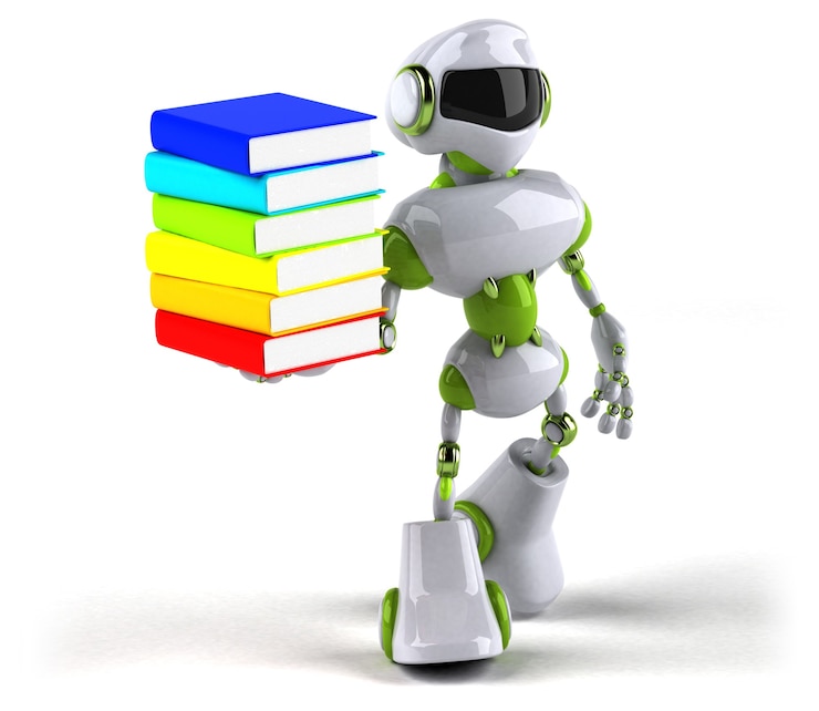 Foto robot verde - ilustración 3d