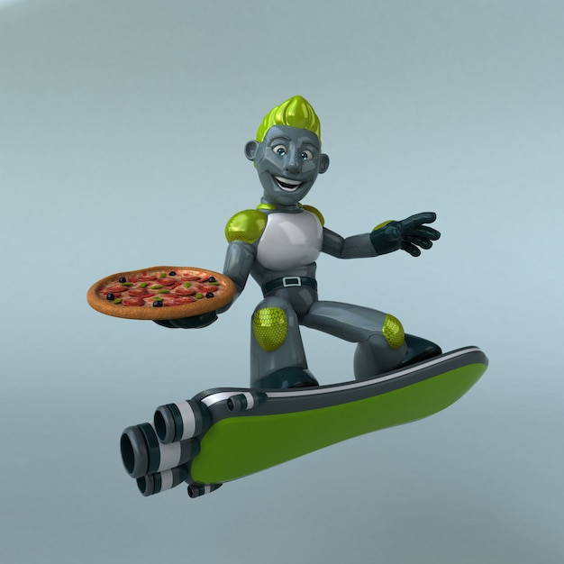 Robot verde - personaje 3D