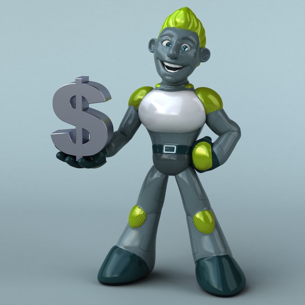 Robot verde - personaje 3D