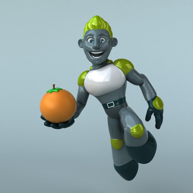 Robot verde - personaje 3D