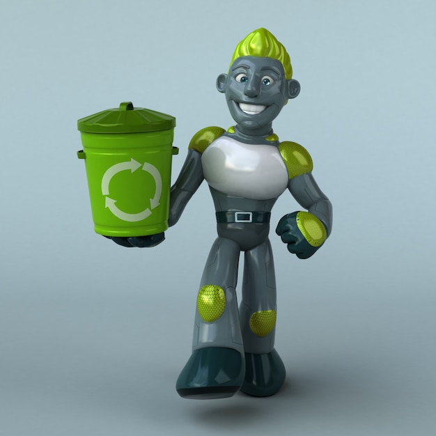 Robot verde - personaje 3D