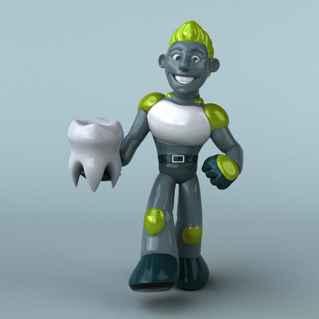 Robot verde - personaje 3D